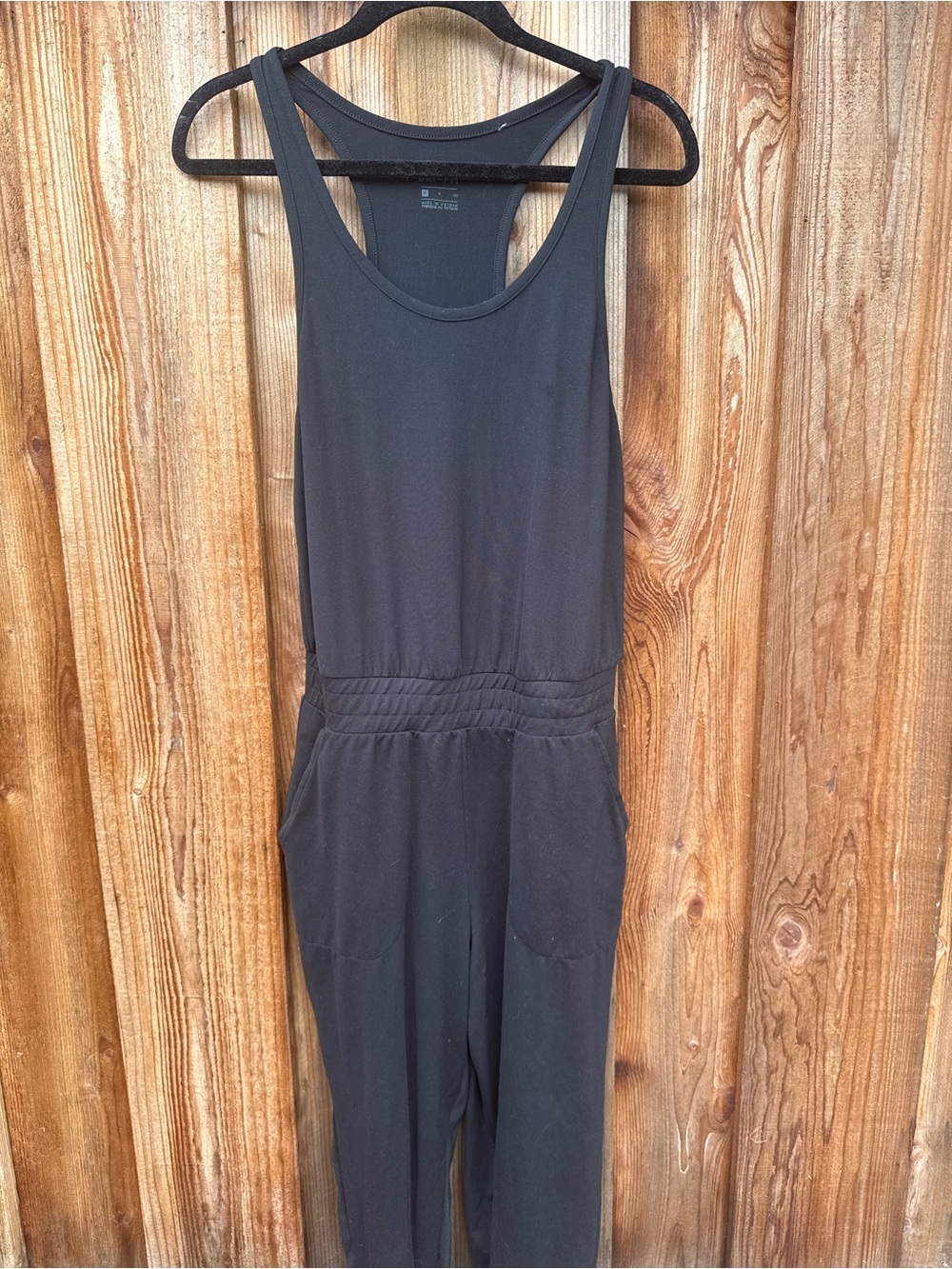 Nike Black Sleeveless Jumpsuit with Elastic Waist